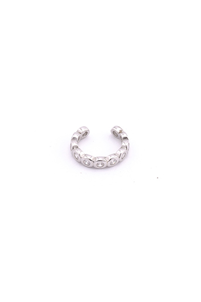 Γυναικείο σκουλαρίκι μονό κορυφαίας ποιότητας σε ασήμι 925 σε ασημί χρώμα.