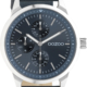 Ρολόι OOZOO Timepieces - C10905 μπλε με διάμετρο κάσας 45mm και δερμάτινο λουράκι.