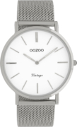 Ρολόι OOZOO Vintage - C9901 ασημί με διάμετρο κάσας 40mm και μεταλλικό μπρασελέ.